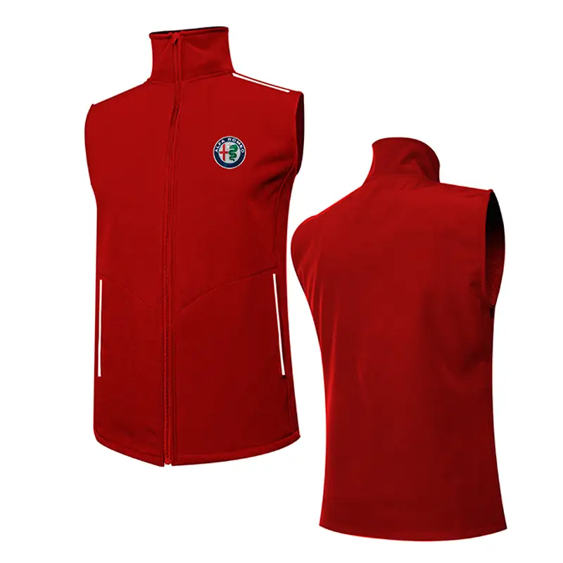 Chaleco rojo Softshell para hombre  Alfa Romeo - Playeras Personalizadas  de Autos