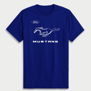 Playera Cuello redondo basic - Ford Mustang Azul