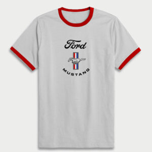 Playera Cuello redondo - Ford Mustang Blanca