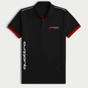 Playera Polo - Audi Quattro Negra